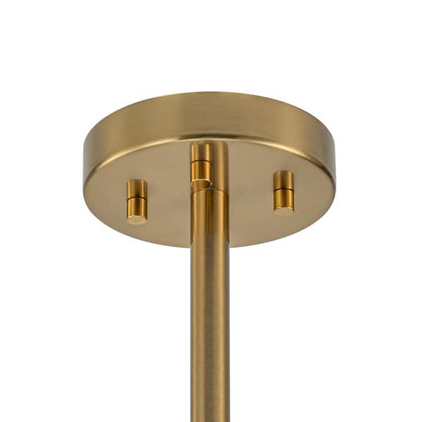 12-Light Brass Modern Tiered Cone-Shape Chandelier for Bedroom with White Strie Glass, No Bulbs Included