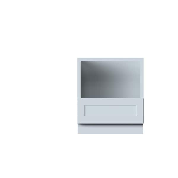 30 in. W x 24 in. D x 34. 5 in. H Plywood Ready to Assemble Base Microwave Cabinet in Dove Gray with Full Overlay Design