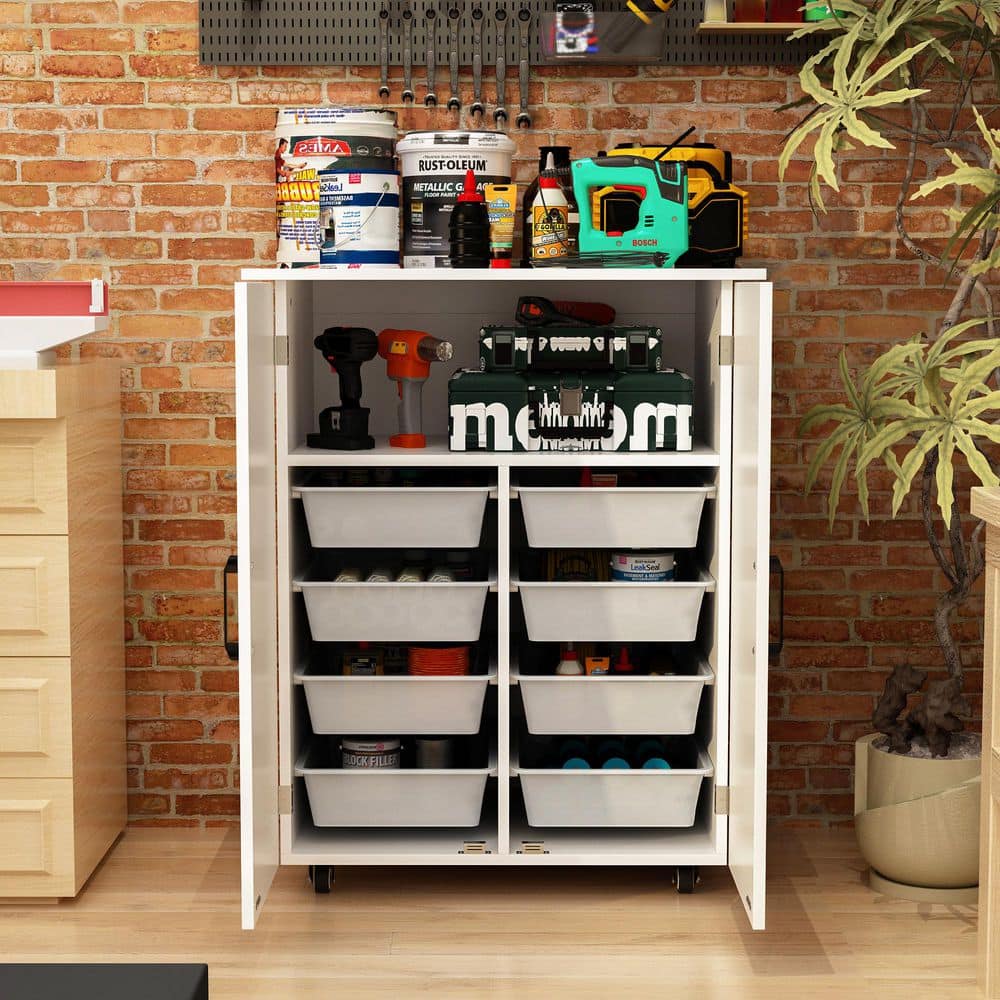 FUFU&GAGA 27.3 in. W x 34.4 in. H x 19 in. D Garage Cabinet
