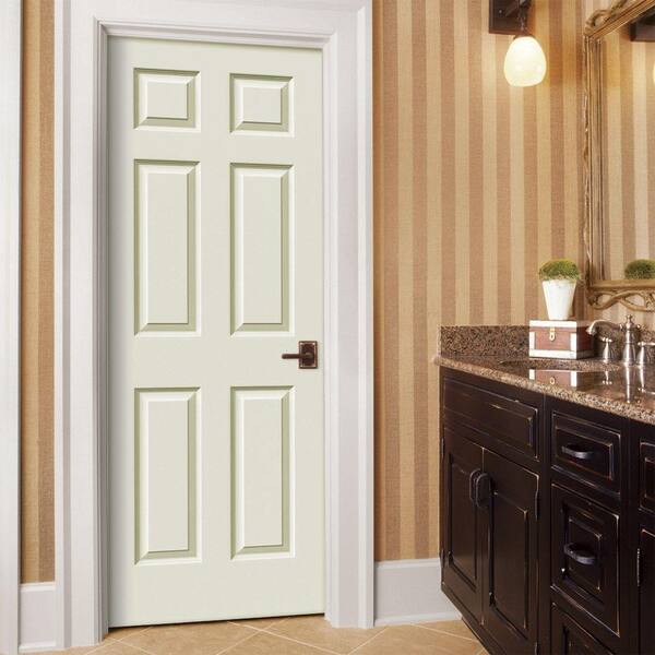 32 in. x 80 in. Colonist Vanilla Painted Smooth Molded Composite MDF Interior Door Slab