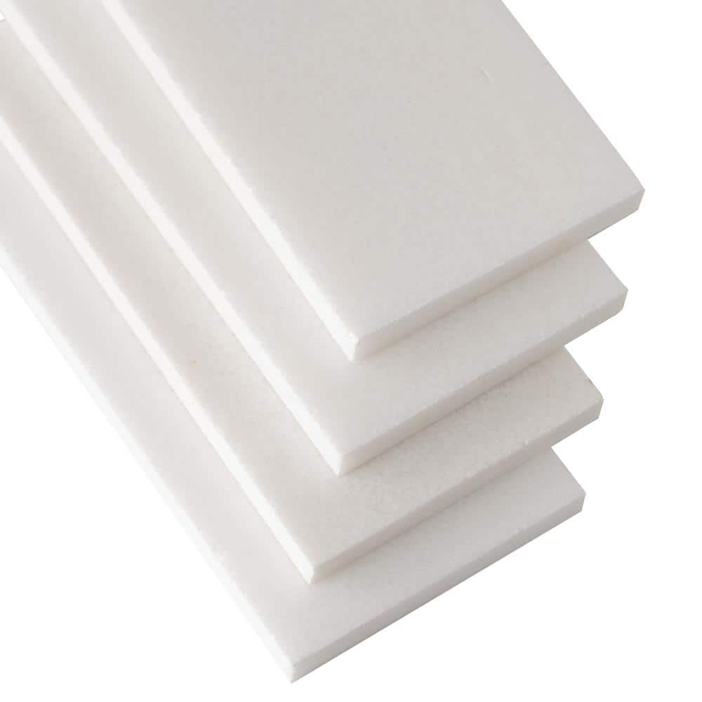 Thassos White 3x6 Honed Marble Subway Tile