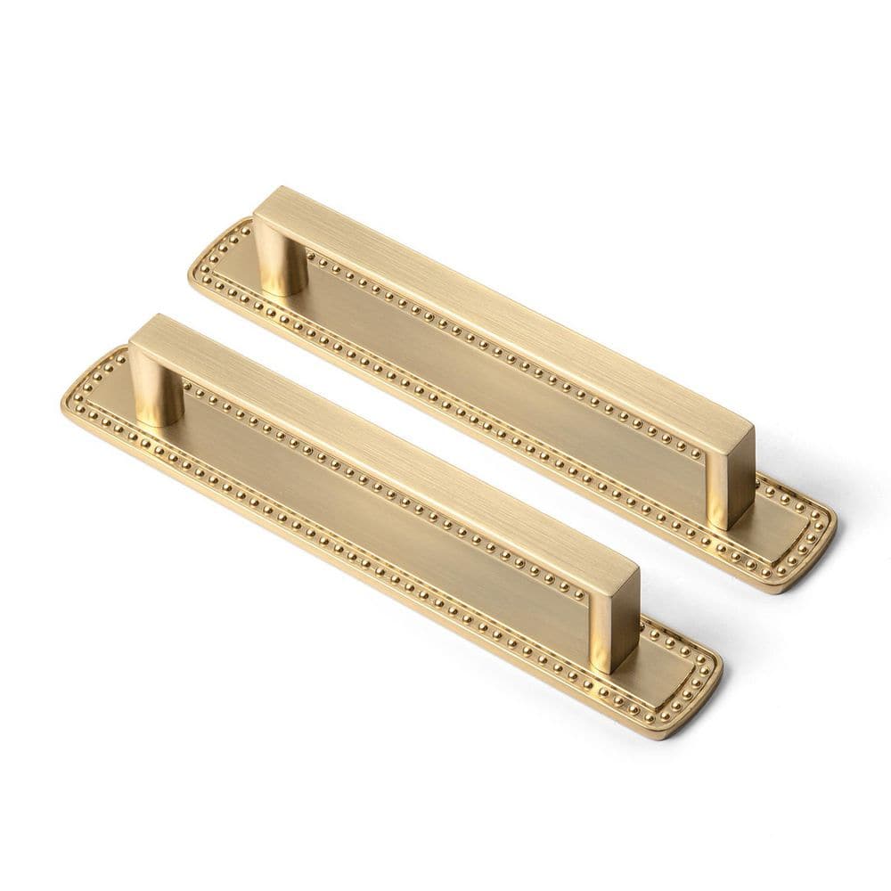 2-Pack 5 in. (128mm) Champagne Bronze Zinc Alloy Cabinet Pull with Riveted Bordered Backplate Drawer Bar Pull price history on PriceWatchPro