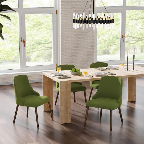 Nestor Green 19.5"W Modern Upholstered Dining Chair with Effortless Assembly(Set of 4)