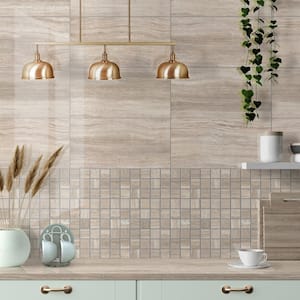 Atlanta Beige 11.72 in. x 23.69 in. Polished Porcelain Floor and Wall Tile (15.5 sq. ft./Case)