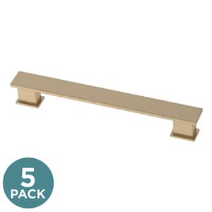 Layered 5-1/16 in. (128 mm) Classic Champagne Bronze Cabinet Drawer Bar Pulls (5-Pack)