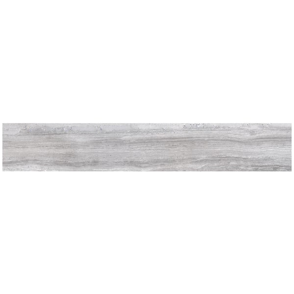 Ivy Hill Tile Atlanta Gray 3.75 in. x 23.7 in. Matte Porcelain Bullnose Tile Trim (0.61 sq. ft./Each)