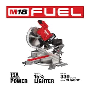 M18 FUEL 18V Lithium-Ion Brushless 12 in. Cordless Dual Bevel Sliding Compound Miter Saw with Jig Saw
