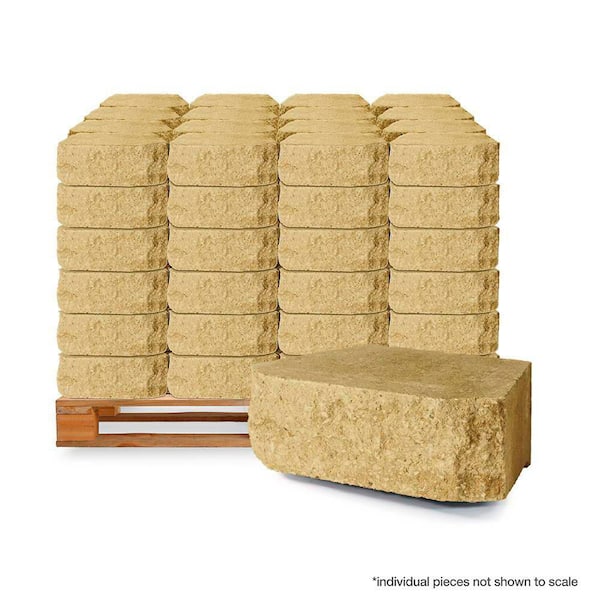 4 in. x 11.63 in. x 6.75 in. Buff Concrete Retaining Wall Block (144-Pieces/46.5 Face ft./Pallet)