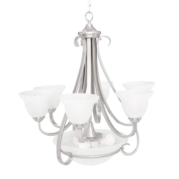 Progress Lighting Torino 6-Light Brushed Nickel Transitional Chandelier
