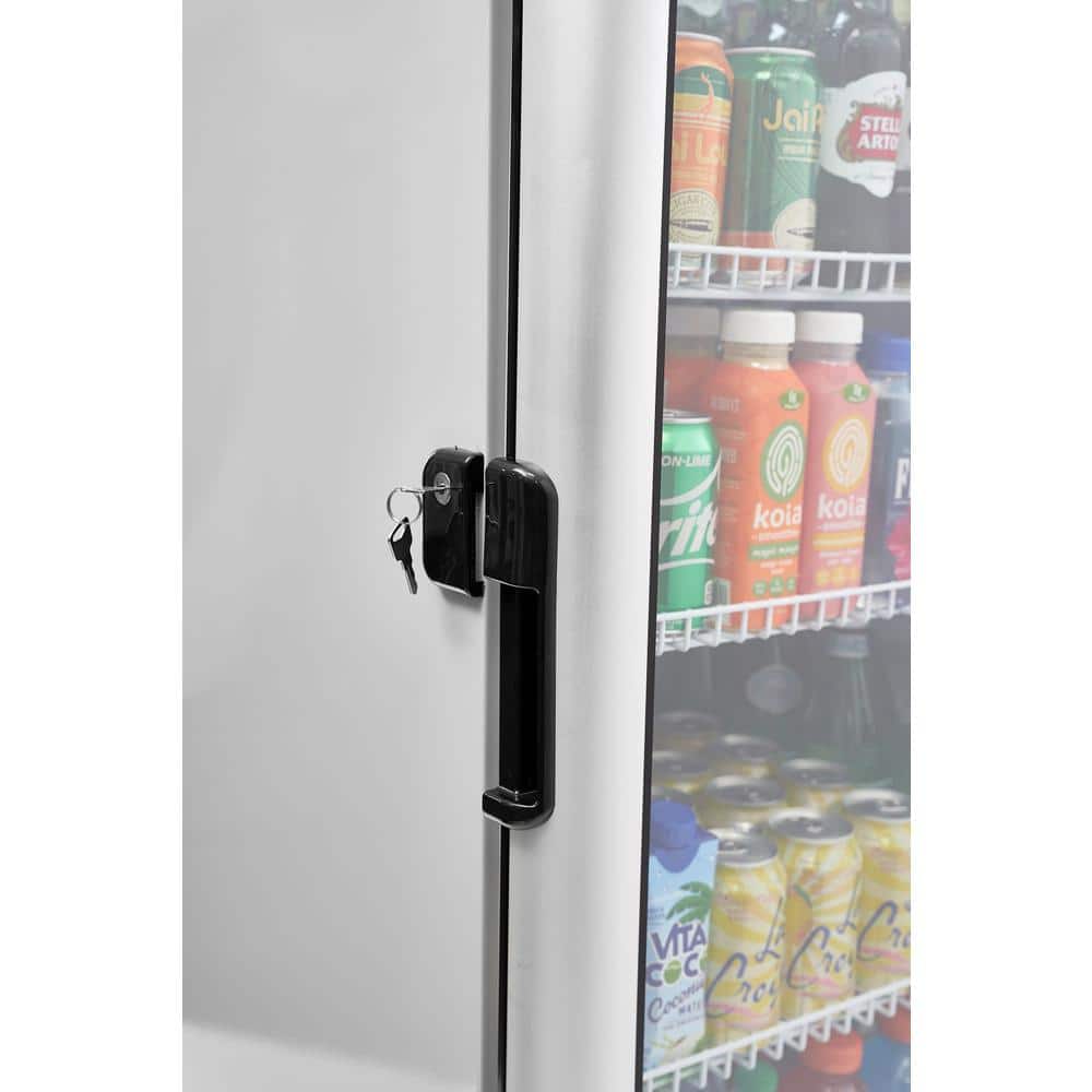 Premium Silver Glass Door Display Refrigerator with Adjustable Shelves