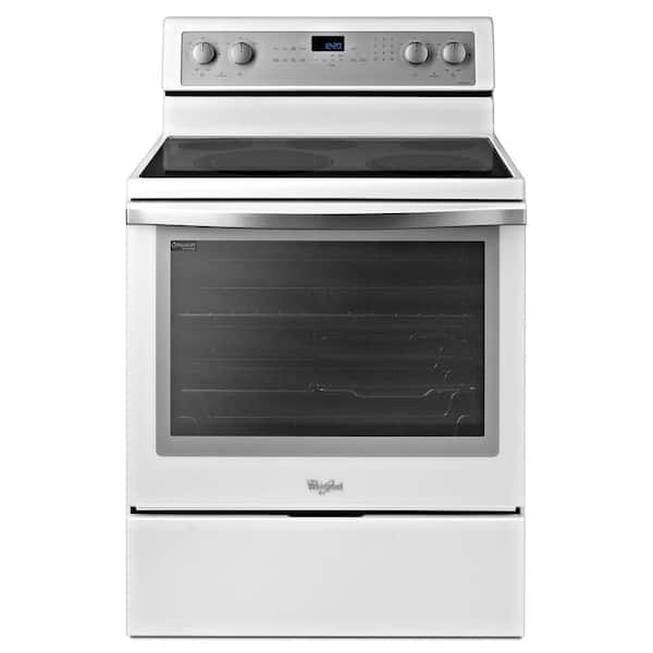 Whirlpool 6.2 cu. ft. Electric Range with Self-Cleaning Convection Oven in White Ice