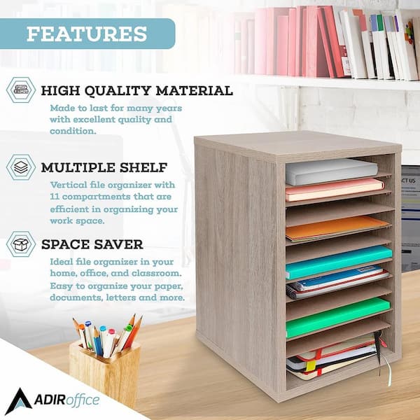 Colorations Wooden Organizer for Paper Storage