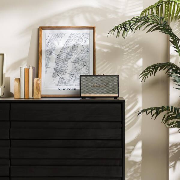 Walker Edison Furniture Company Modern Black 6-Drawer 58 in