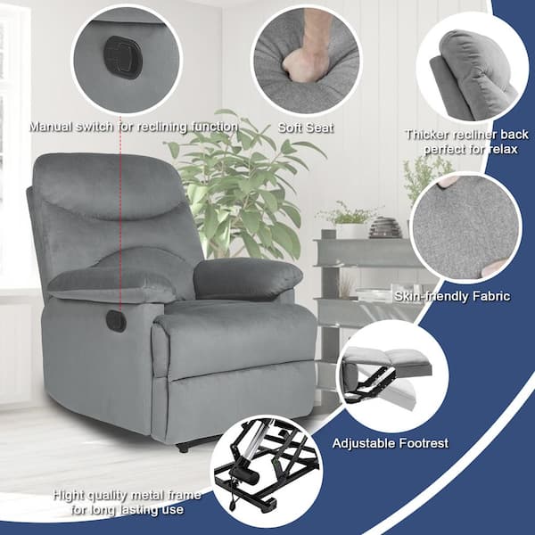 Pinksvdas Brown Vibrating, Adjustable Ergonomic Reclining Chair