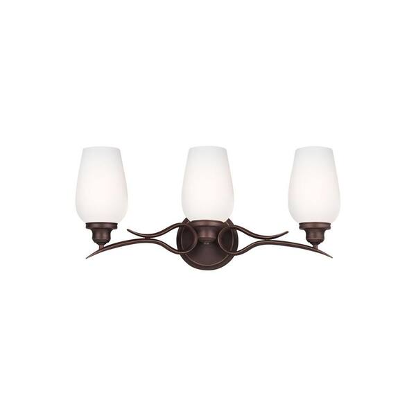 Generation Lighting Standish 3-Light Oil Rubbed Bronze with Highlights Vanity Light
