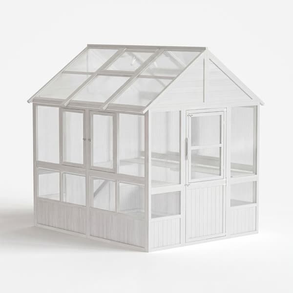 FUFU&GAGA Sturdy Cedar 5 ft. W x 7 ft. D x 7 ft. H Polycarbonate