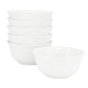 Henryi 22 fl. oz. 6.1 in. White Porcelain Bowl Set of 6