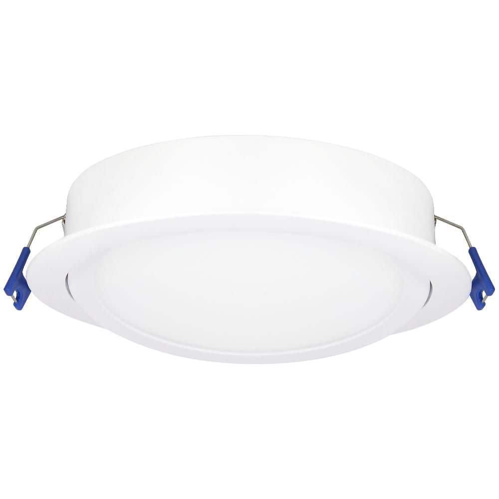 6-Inch White Aluminum LED Recessed Gimbal Downlight with Junction Box