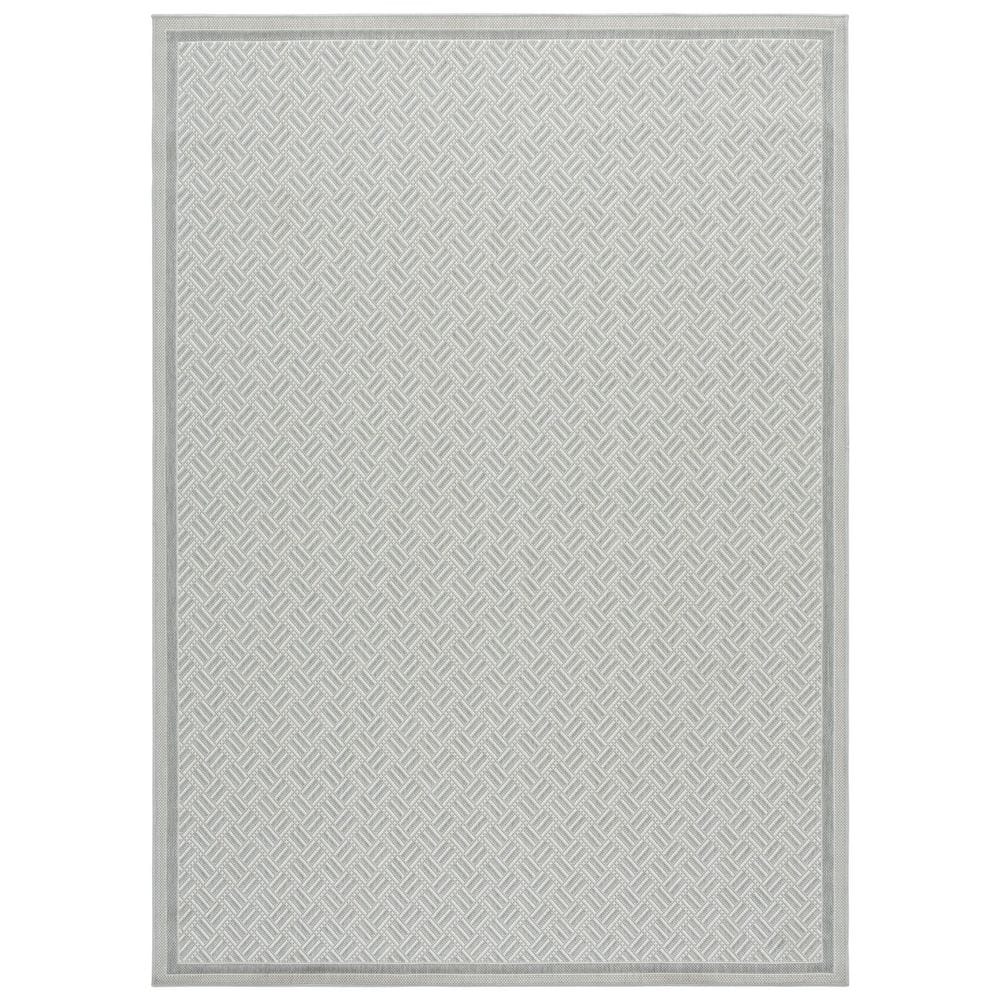 Terrace Gray/Ivory 9 ft. x 12 ft. Geometric Border Indoor/Outdoor Area Rug price history on PriceWatchPro
