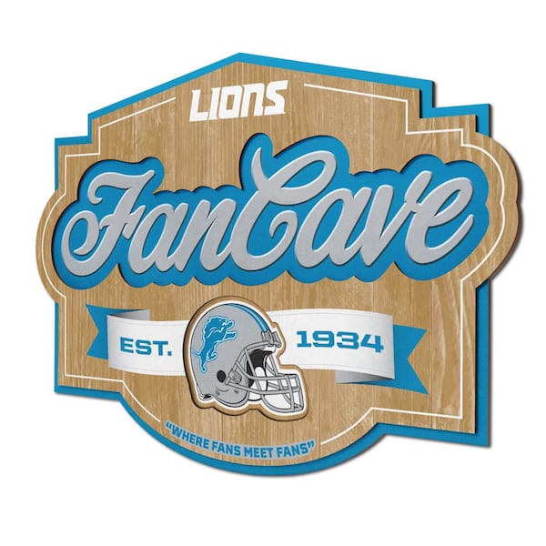 Detroit Lions 4 x 24 Vinyl Bar Mat