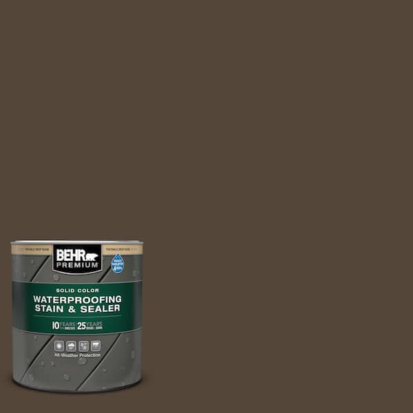 BEHR PREMIUM 1 qt. #780B-7 Bison Brown Solid Color Waterproofing Exterior Wood Stain and Sealer