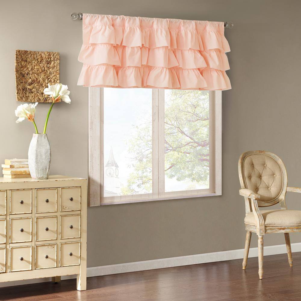 White Cotton Oversized Ruffle Rod Pocket Valance