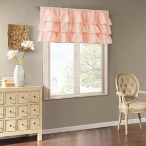 Joycelyn 18 in. L x 50 in. W in White Cotton Light Filtering Valance