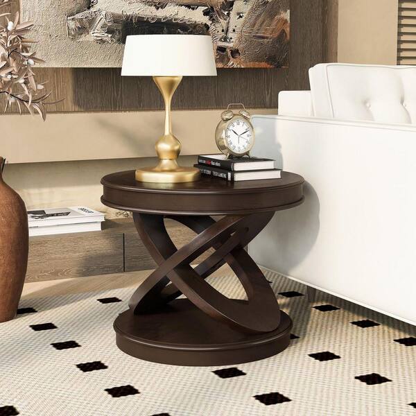 1-Piece 22 in. W x 22 in. D x 20 in. H Espresso Solid Wood, MDF