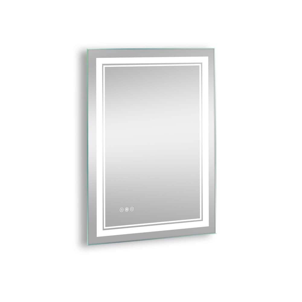 24 in. W x 32 in. H LED Rectangular Frameless Mirror Wall Mounted Bathroom 