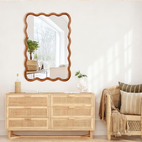 JUJABU 24 in. W x 36 in. H Rectangle Wood Framed Wall Bathroom