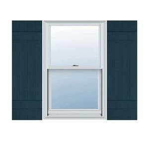 14 in. W x 49 in. H TailorMade Four Board Joined (2 Batten), Board-n-Batten Shutters - Midnight Blue