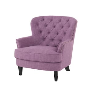 Tafton Light Purple Fabric Tufted Club Chair