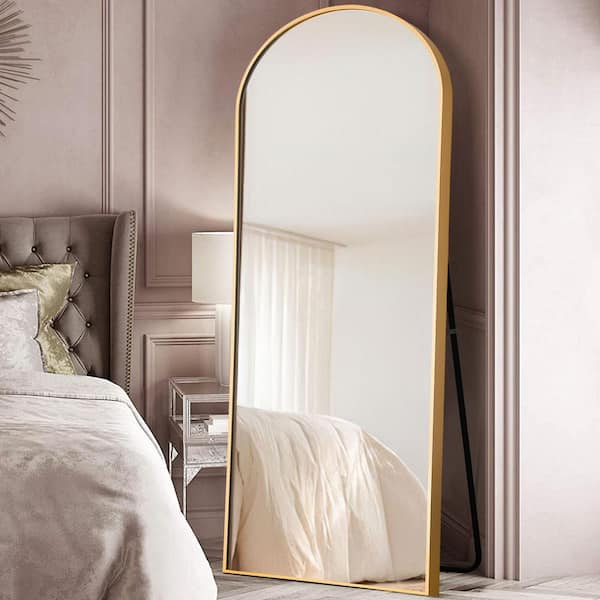 Edge Brass Standing Mirror + Reviews