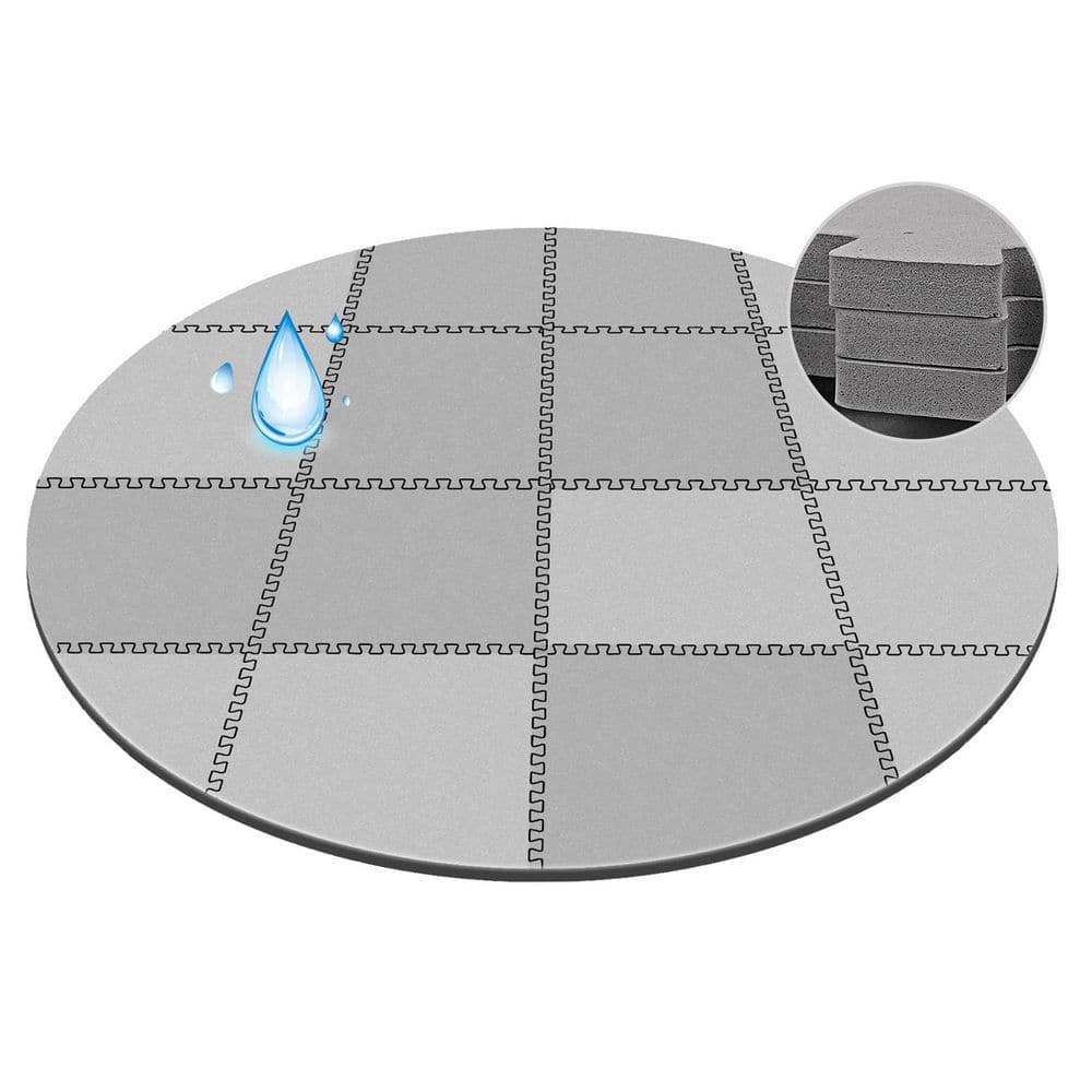 78 Inch Round Hot Tub Mat Extra Thick Interlocking Foam Protective Pad Flooring Protector for Outdoor Indoor Spa price history on PriceWatchPro