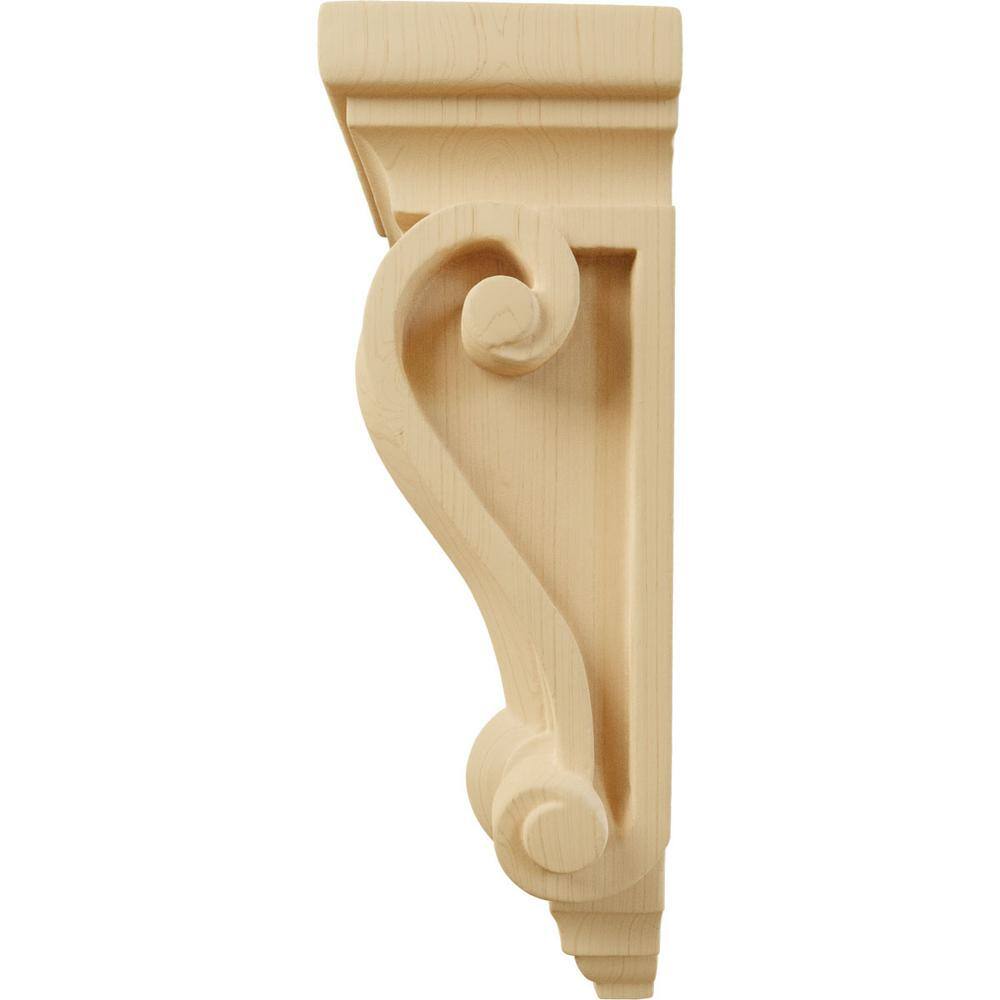Alder Hand-Carved Wood Corbel 7.5" x 4"