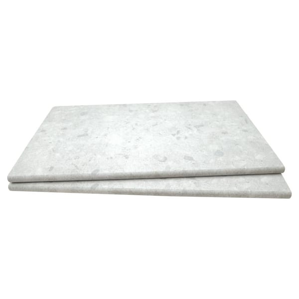 MSI Terrazo Glacier 2 cm x 13 in. x 24 in. Matte Porcelain Stone Look Pool Coping (26-Pieces/56.33 sq. ft./pallet)