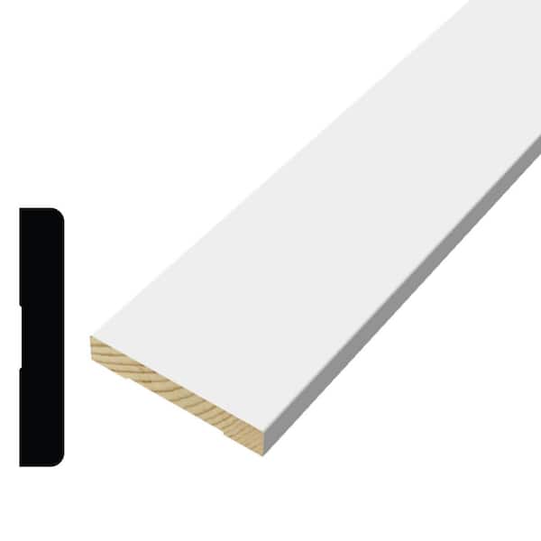 AlexDirect LWM 412 5/8 in. x 3-1/2 in. x 85 in. Primed Finger-Jointed Pine Wood Pre-Mitered Casing Set (3-Piece)
