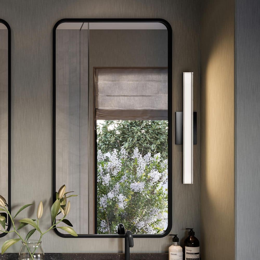 Phase 6.3 24 in. Matte Black 5CCT Integrated LED Linear Vanity Light Bar price history on PriceWatchPro