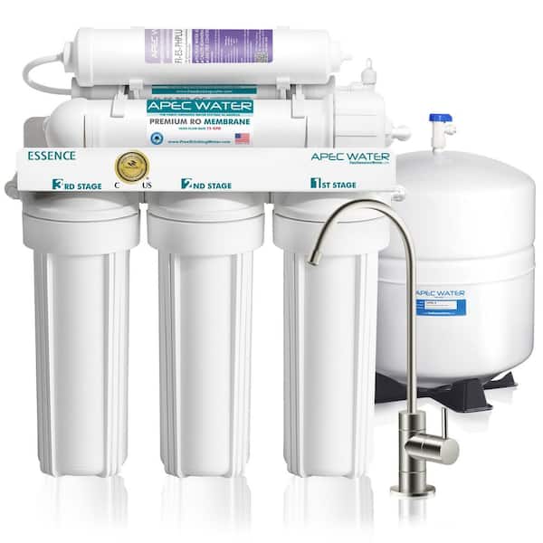 APEC Water Systems Essence Premium Quality 75 GPD pH+ Alkaline Mineral Under-Sink Reverse Osmosis Drinking Water Filter System