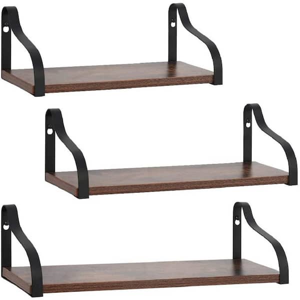 Oumilen Wall-Mounted Racks, Floating Shelves, Suitable For Living Room, Bedroom, Bathroom As a Shelf (Set of 3)