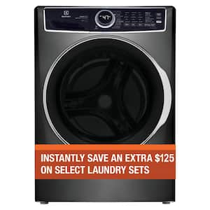 4.5 cu. ft. Stackable Front Load Washer in Titanium with SmartBoost, Optic Whites, and Pure Rinse