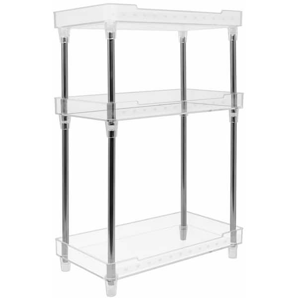 Sorbus Bathroom Vanity Counter Organizer with 3 Tier Standing Rack Storage  Shelf in Clear BPA-Free Plastic ACR-SHL2 - The Home Depot