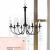 Bel Air Lighting Candle 8-Light Oil Rubbed Bronze Candle Chandelier Light Fixture 9018 ROB
