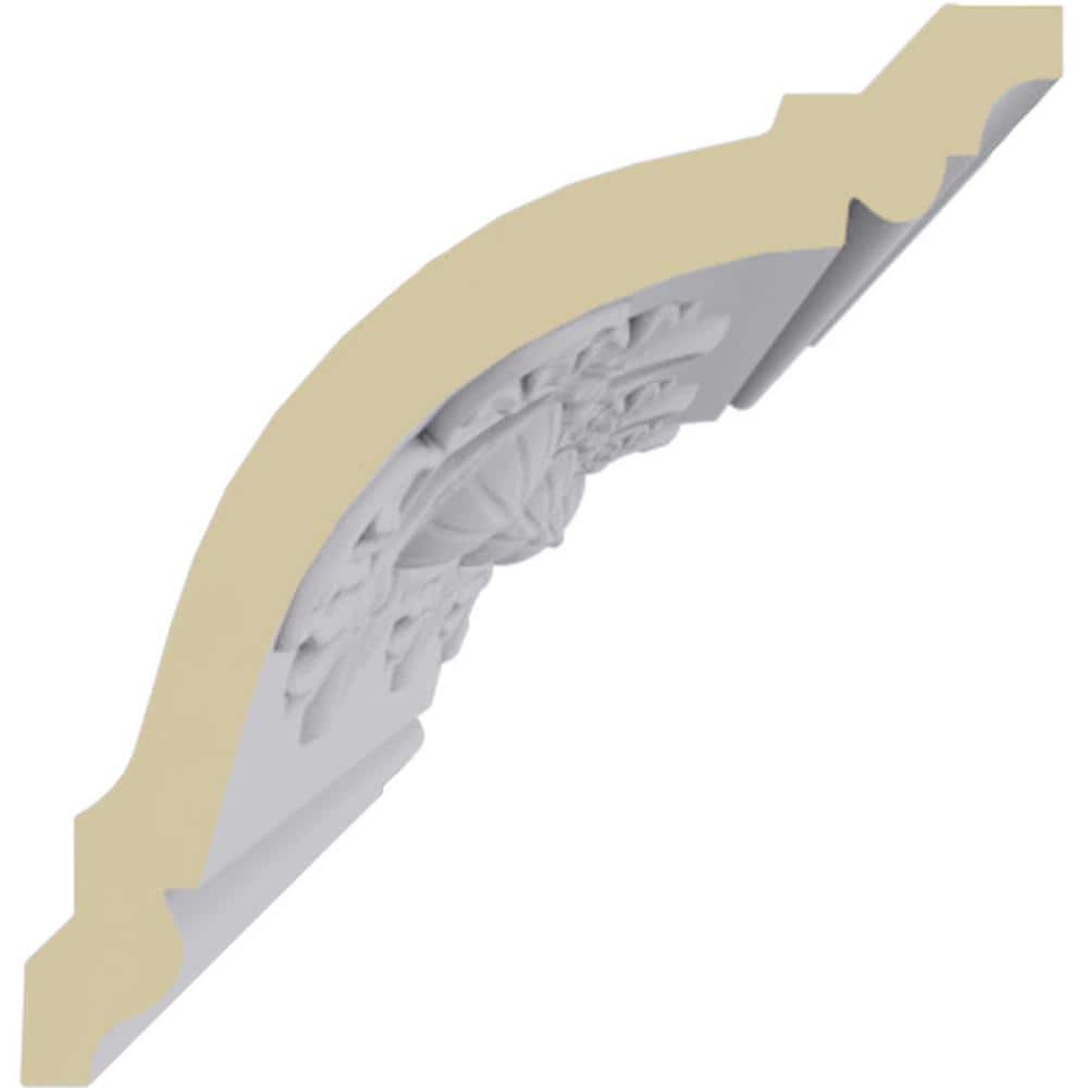 Primed White Polyurethane Geometric Crown Moulding Sample