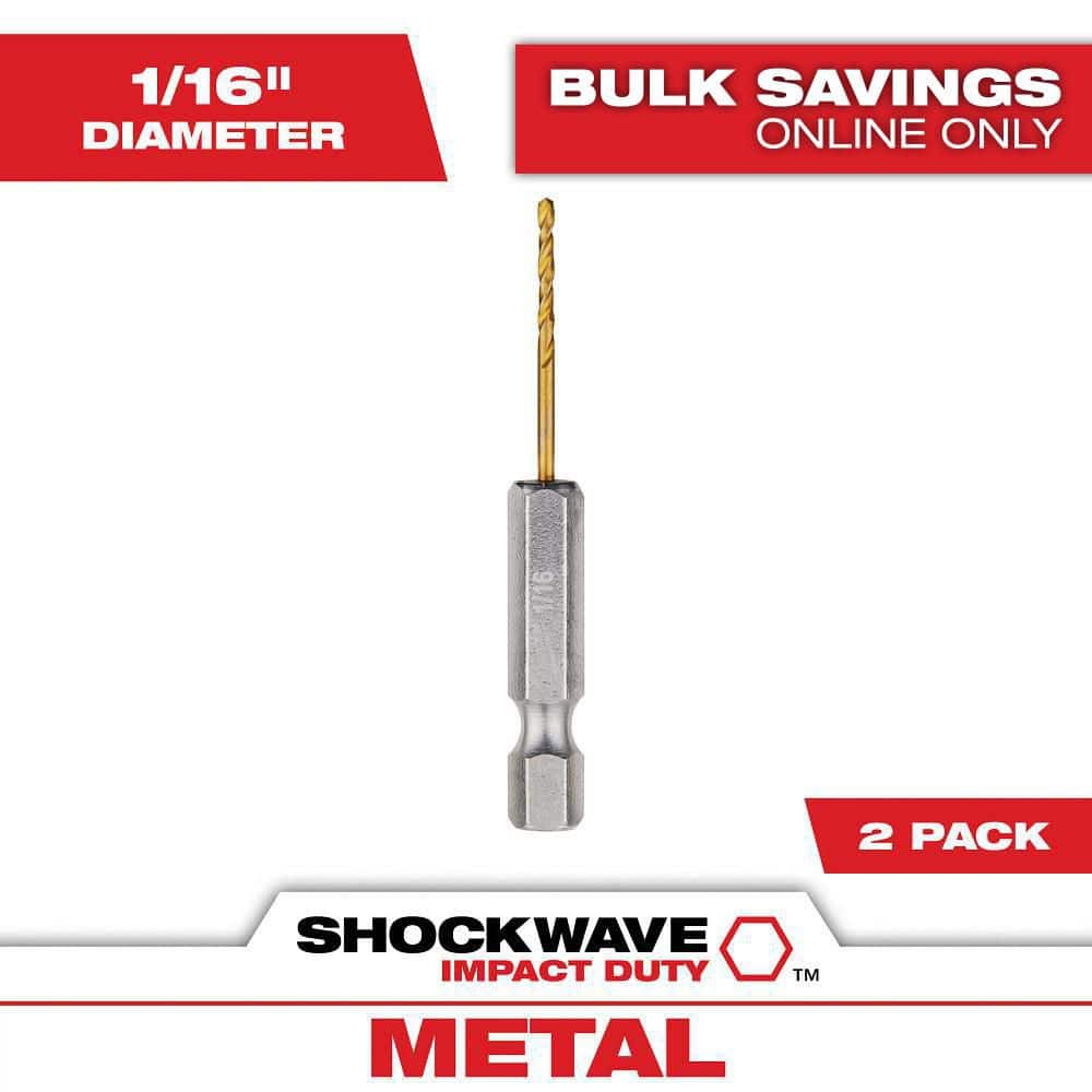 Milwaukee SHOCKWAVE 1/16 in. Titanium Twist Drill Bit 48-89-4601