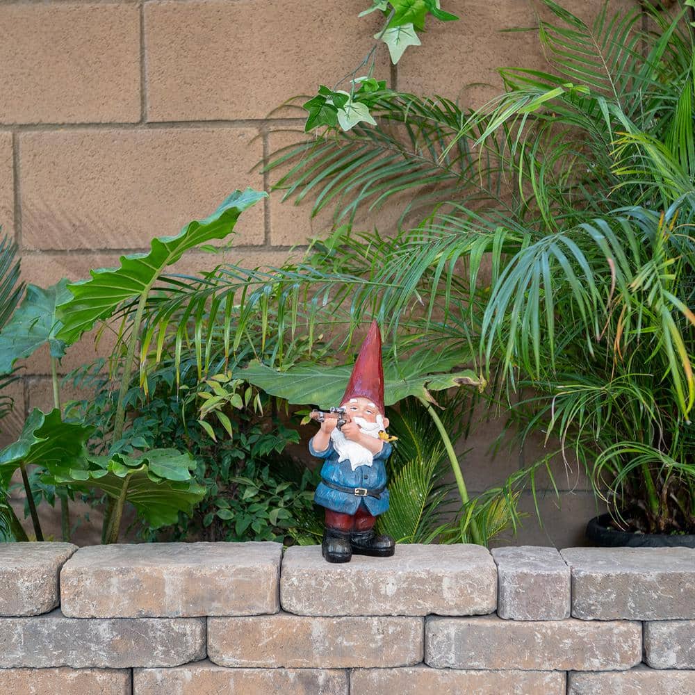 Multicolor Polyresin Animated Garden Gnome Lawn Decoration