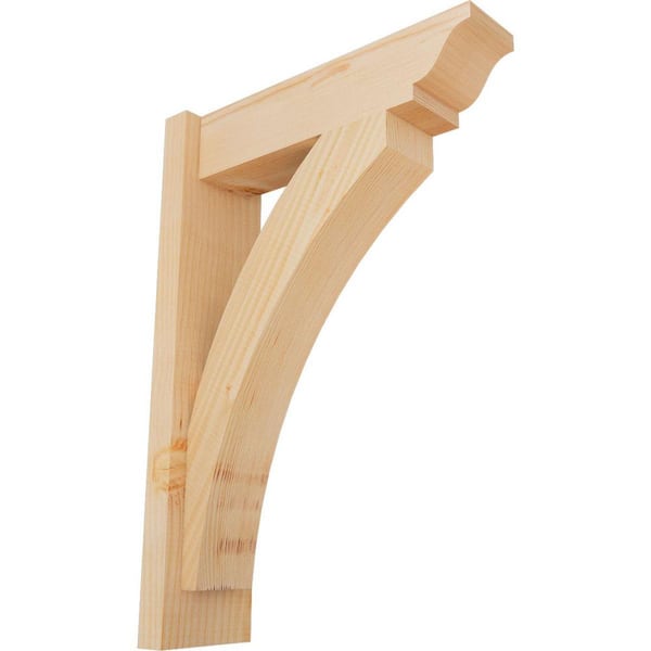 Ekena Millwork 6 in. x 26 in. x 18 in. Douglas Fir Thorton Traditional Smooth Outlooker