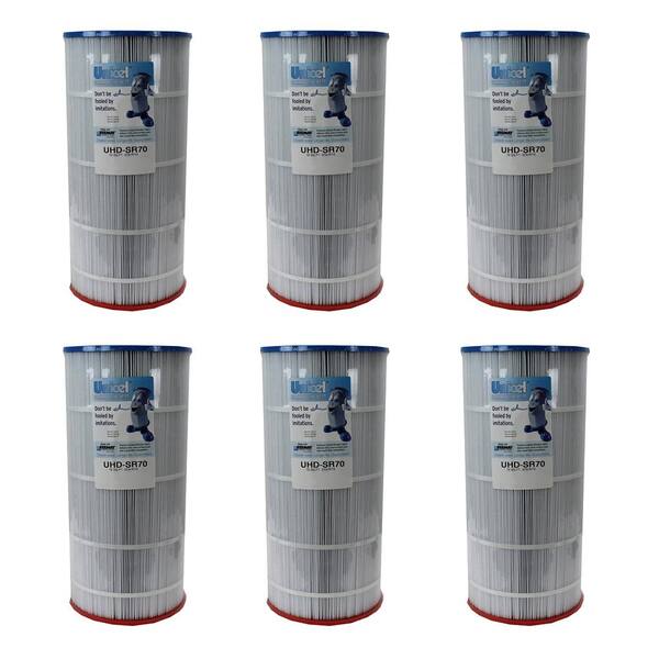 Unicel 8.69 in. Dia 70 sq. ft. Pool Replacement Filter Cartridge (6Pack) 6 x UHDSR70 The
