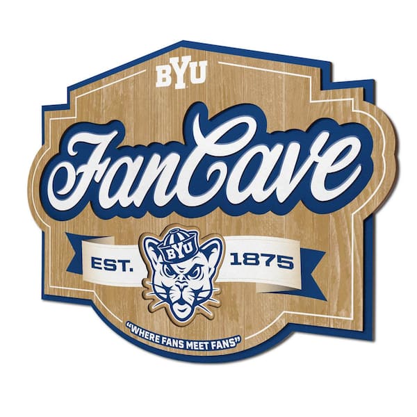YouTheFan NCAA BYU Cougars Fan Cave Decorative Sign