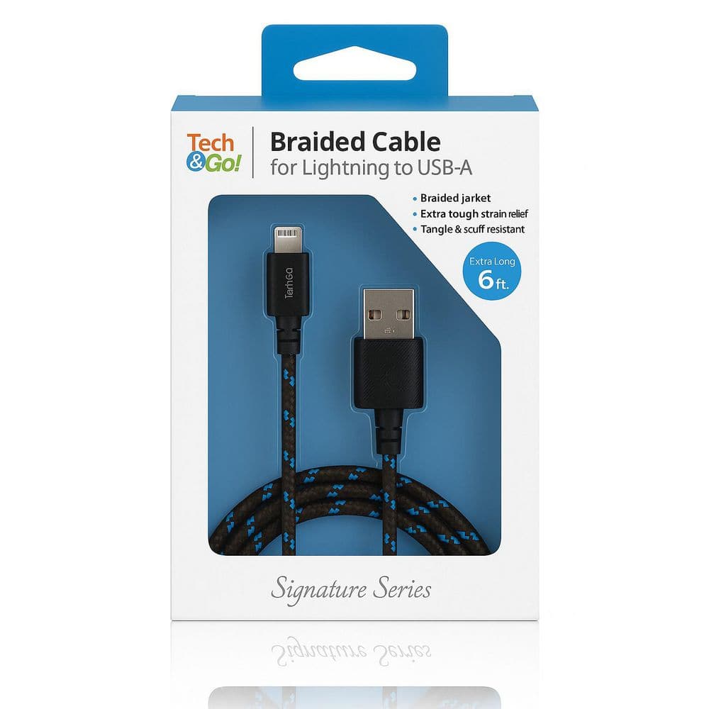 9 ft. Braided Cable for Lightning Black product image for price tracking